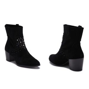 Anne Klein Guinn Embellished Suede Bootie